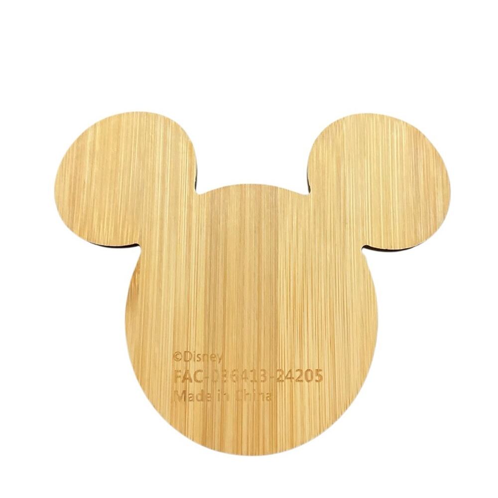 Disney Bamboo Mickey Mouse Coasters Natural Set of 4 NEW - Picture 10 of 12